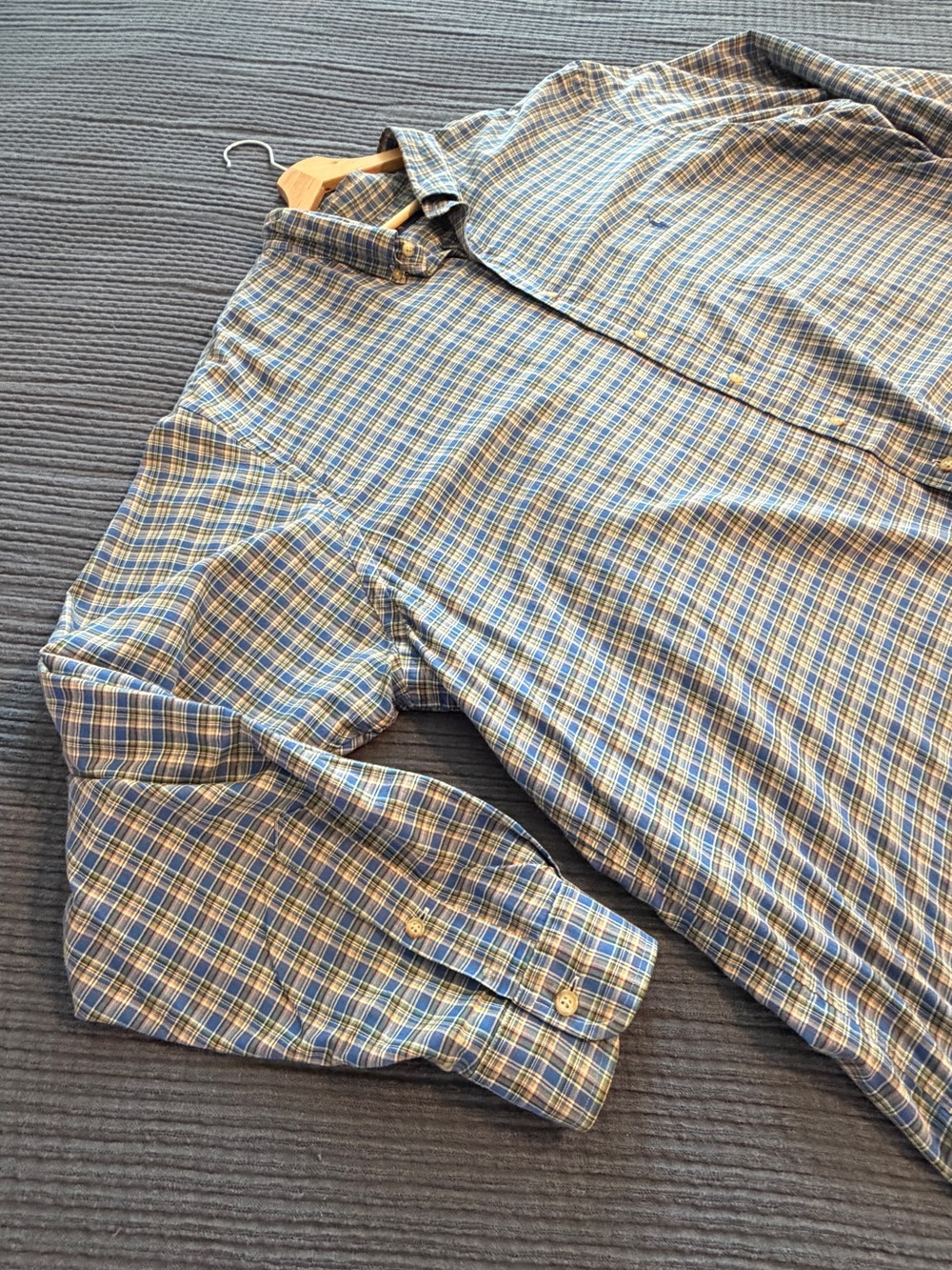 Ralph Lauren Blue and Green Plaid Button-Down Shirt 4XL - Picture 10 of 14